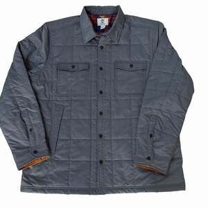 Timberland Lightweight Quilted Shirt Jacket Gray Buttons Men's Size XXL NWOT
